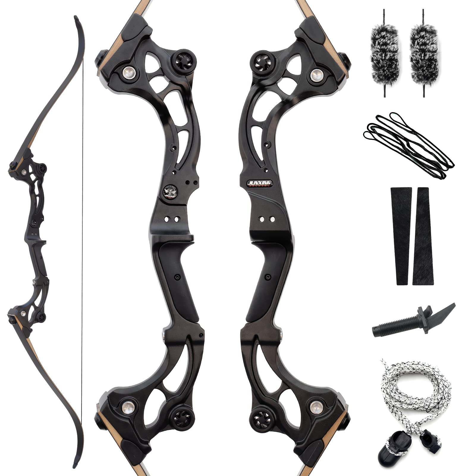 62 Zoll Profi Bogenschießen Recurvebogen 30-50lbs Takedown Recurvebogen Set Rechtshand Sportbogen Für Erwachsene Jugendliche Jagd (30LBS)