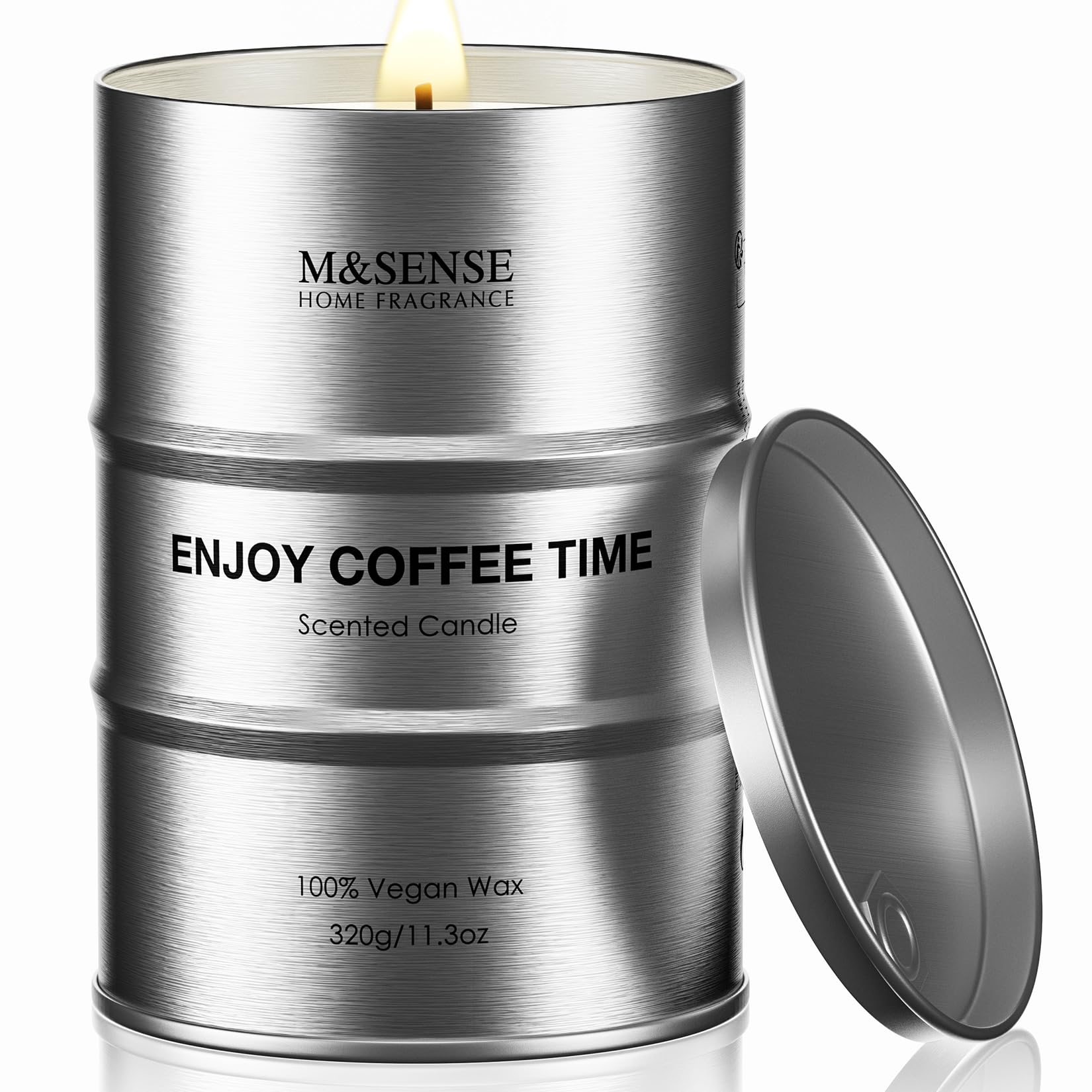 M&SENSE Vela perfumada para hombres, disfruta de velas perfumadas de café en vidrio