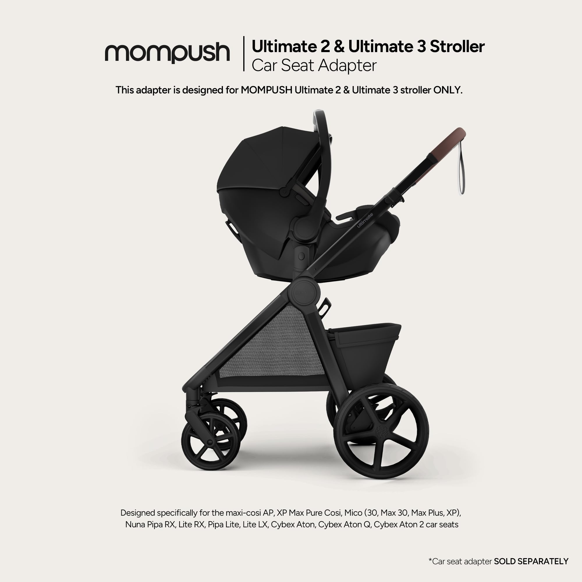 Mompush Car Seat Adapter for Ultimate 2 & Ultimate 3 Strollers