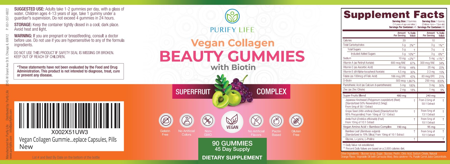 Vegan Collagen Booster Gummies with Biotin, Support Hair, Skin, Nail Health — Amazon image 8