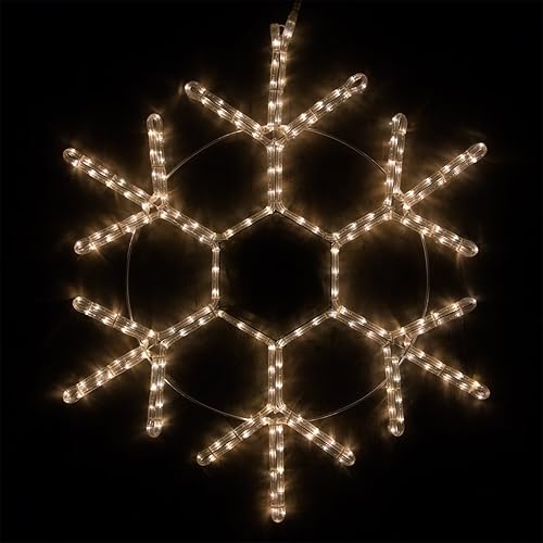 Wintergreen Lighting LED Hanging Snowflake Decorations – Christmas Decoration (28",