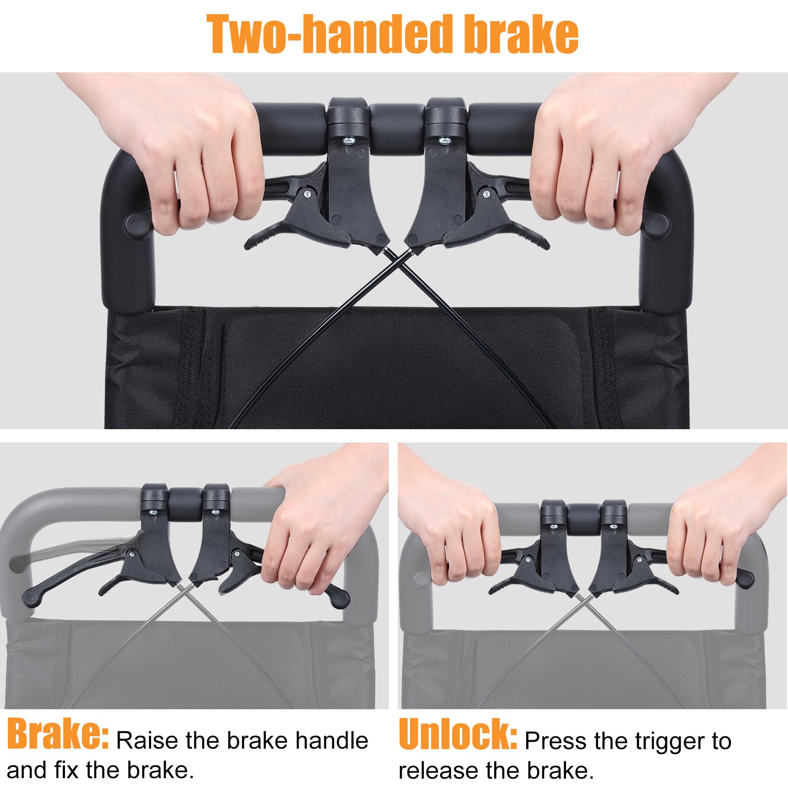 Silla de ruedas para adultos, silla de ruedas ligera y plegable, silla de viaje para puerta estrecha, silla de ruedas portátil con marco de aluminio con asiento de 15.75 pulgadas, freno de mano