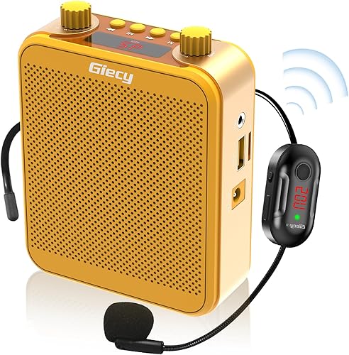 Miniatura 10 de Amplificador de Voz Portátil con Auriculares de Micrófono con Cable, Altavoz de Sistema PA Recargable, Micrófono Personal, Amplificador de Voz 001