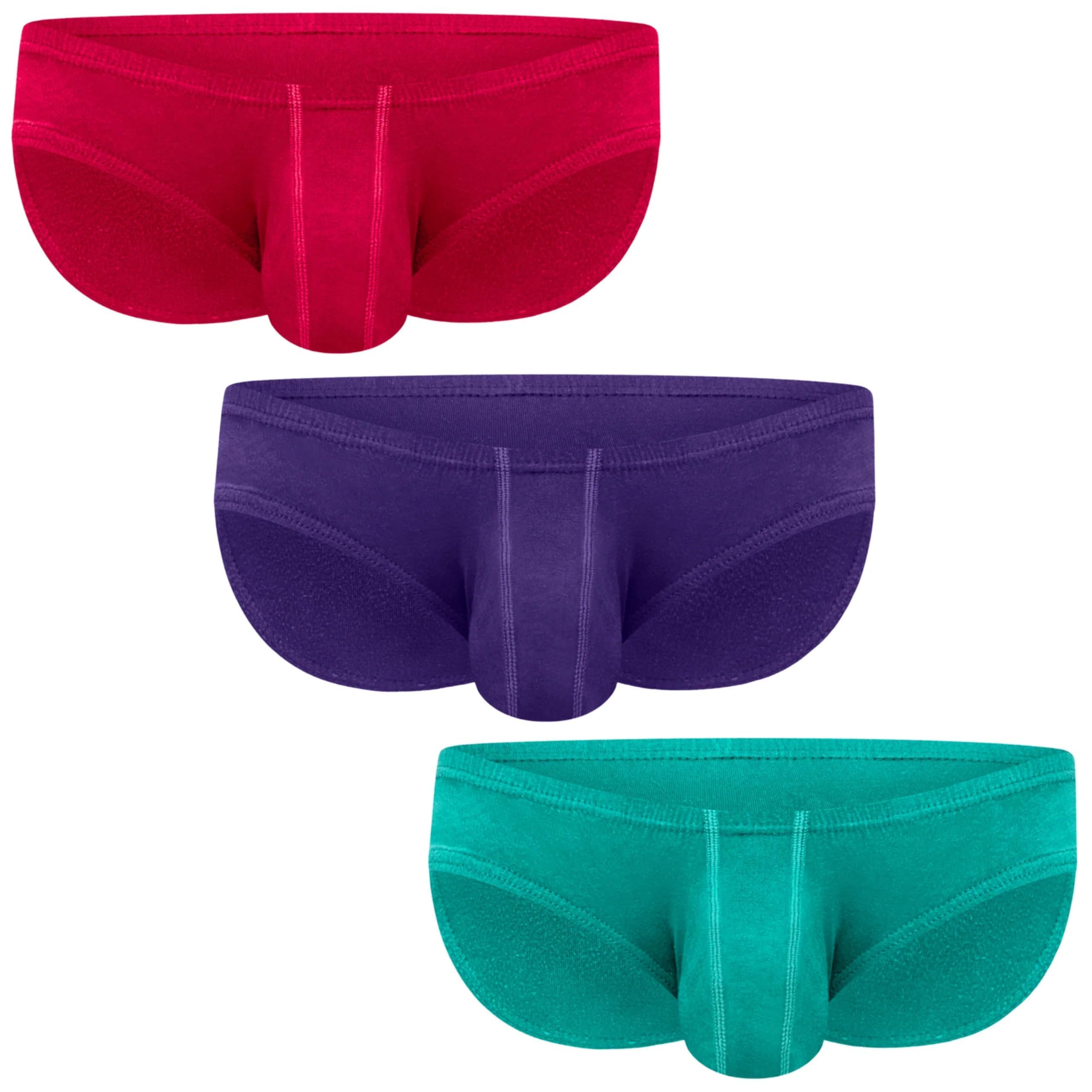 Real Men Ares-Accent Low-Rise Pouch Bikini Brief – 1, 3, 6 Pack with Size ABCD Pouch XS - 5XL