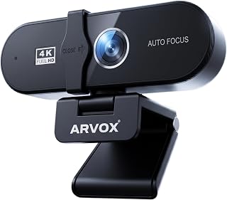 ARVOX 2026 4K Webcam for PC & Laptop, Sony-Sensor, Privacy Shutter, 4K@30FPS & 1080P@60F…