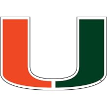 MIAMI HURRICANES Extra Large 18" Logo Decal