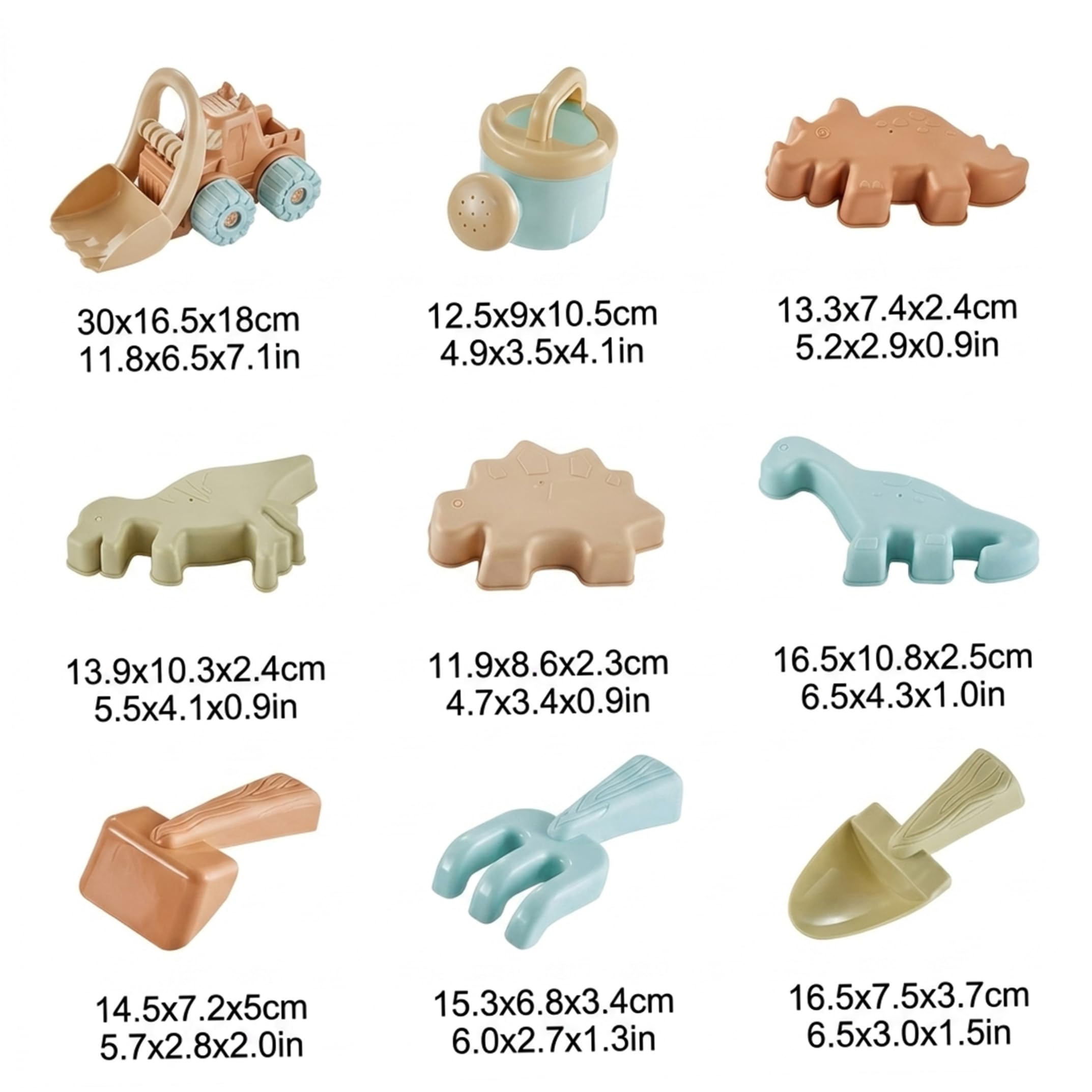 Sandspielzeug-Set ab 3 Jahren 10-teilig inklusive Sandspielzeug mit Kipplaster und Förmchen ideal für Kinder zum Spielen im Freien.