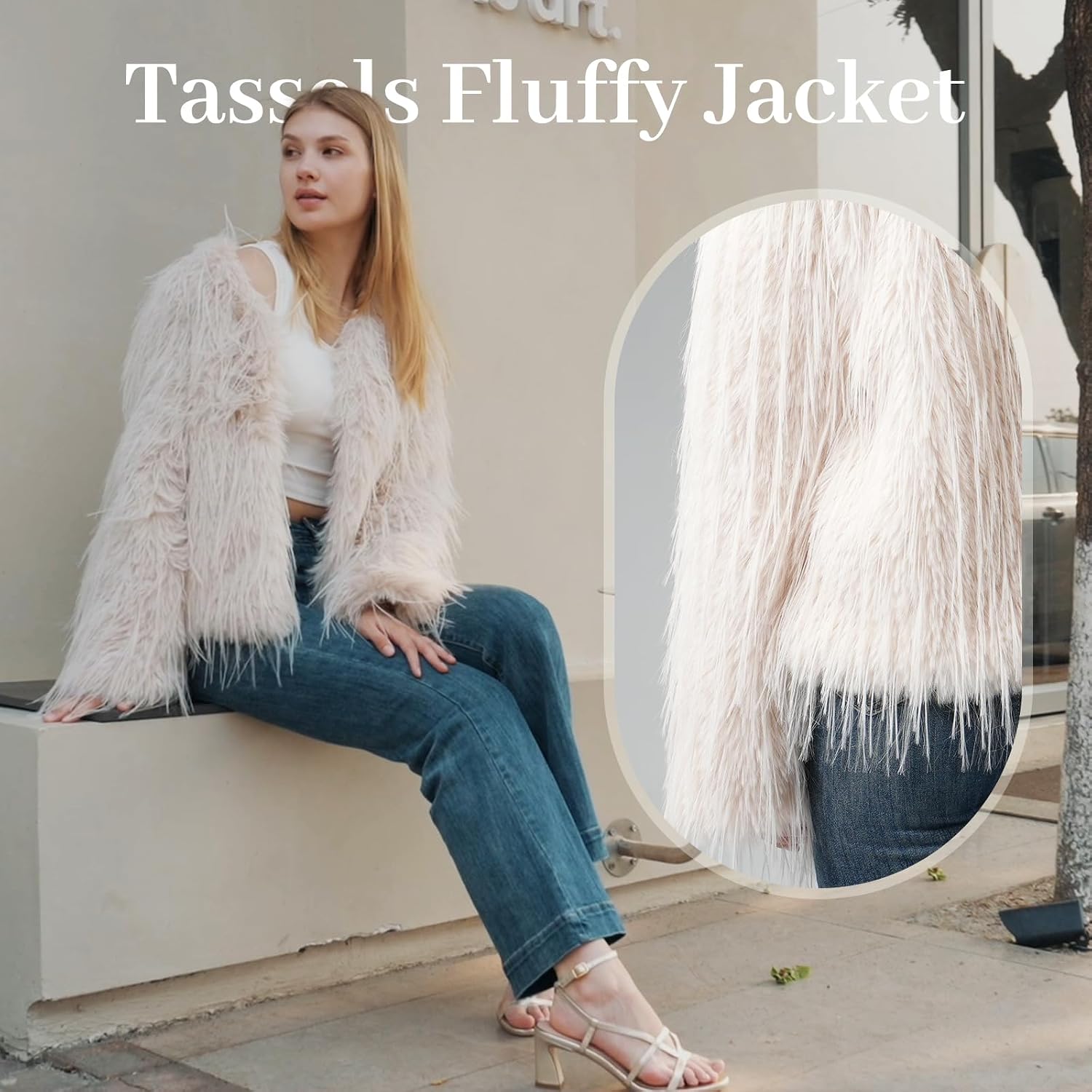 Fur Coats For Women, 2025 Plus Size Mongolian Faux Fuzzy Jacket Fluffy Long Sleeve Winter Coat with Pockets.