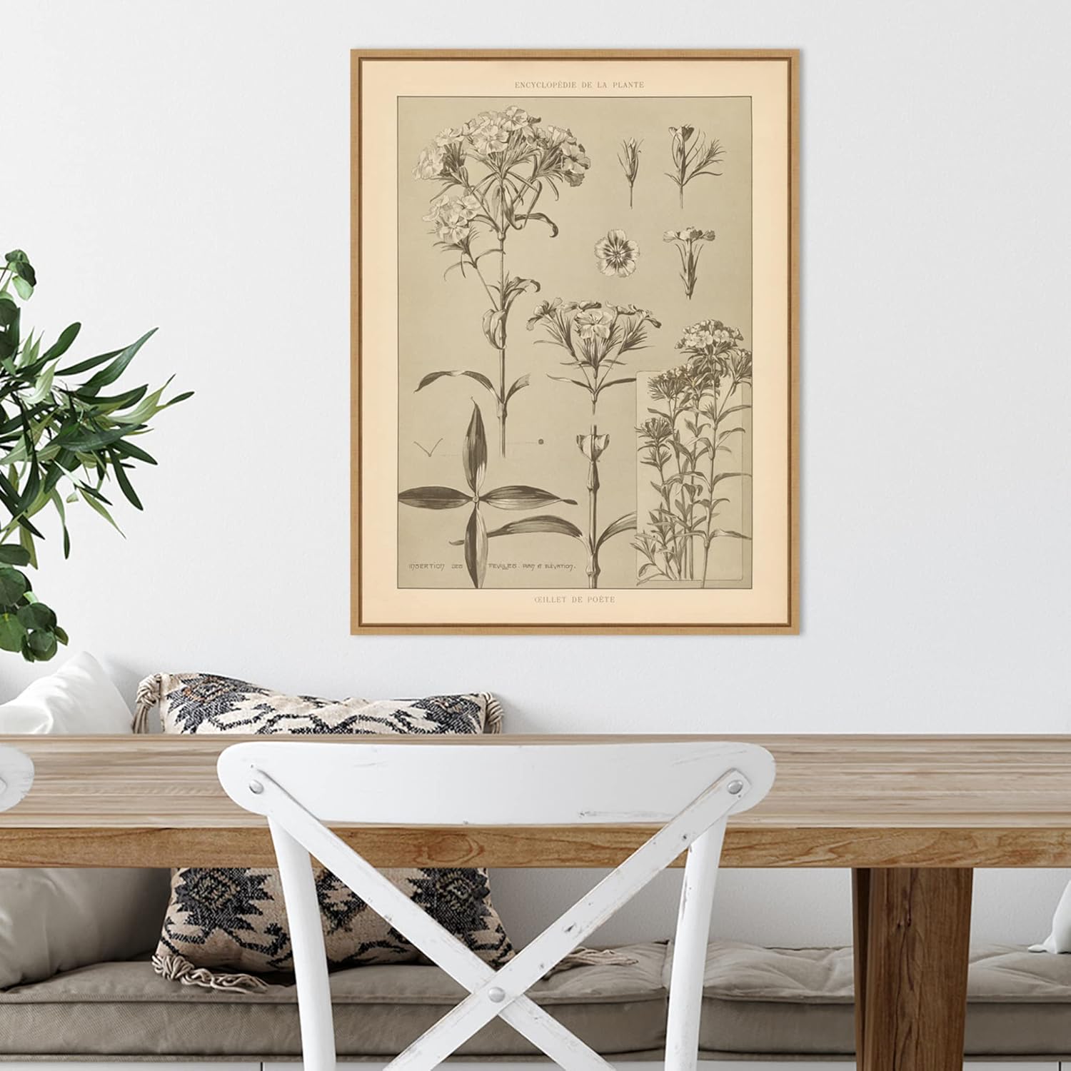 Amanti Art Framed Canvas Wall Art 24x18 Lithograph Florals III by Wild Apple Portfolio, Framed Wall Art Canvas, Flowers Artwork, Modern Decor, Medium Poster Painting for Living Room, Bedroom,