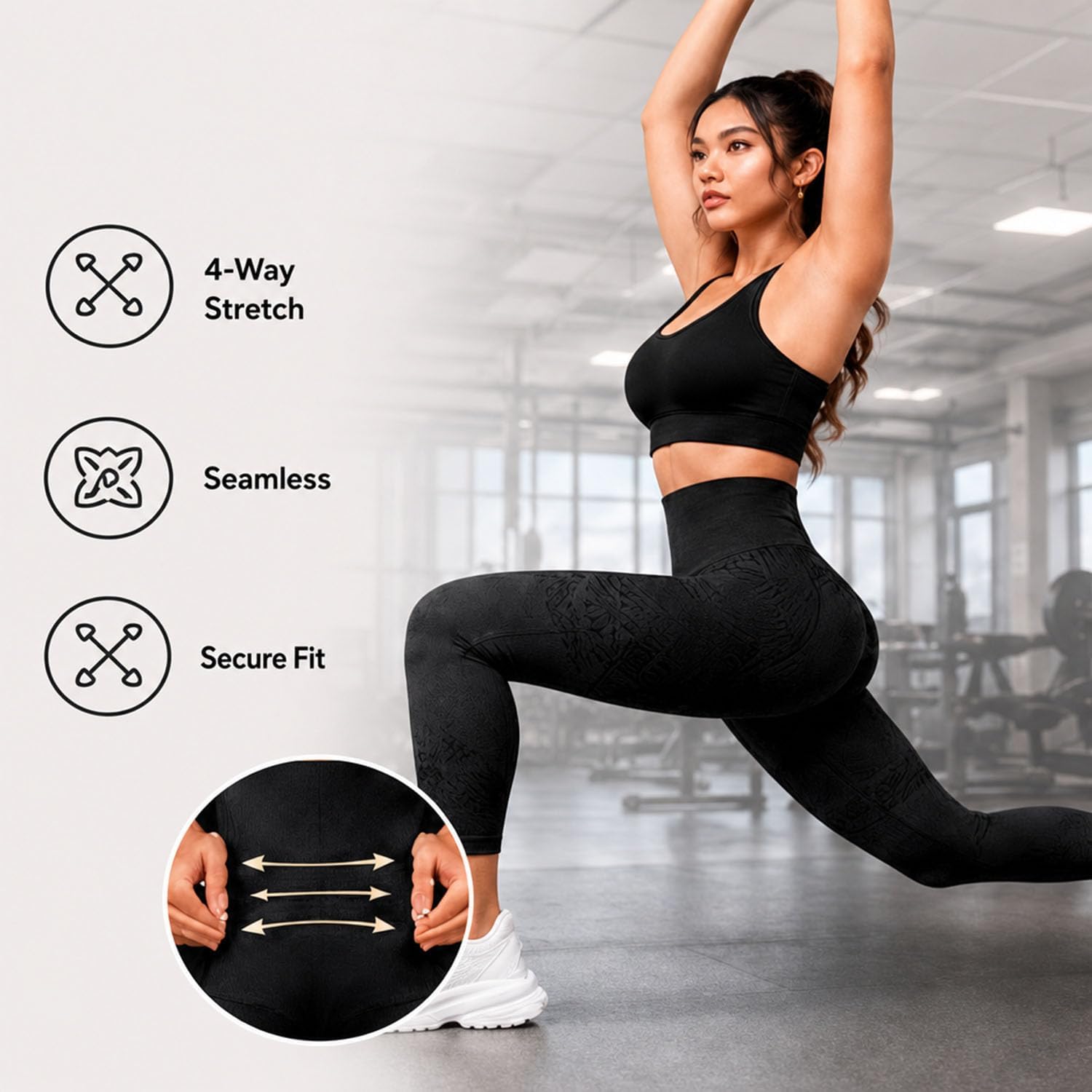 High Waist 3D Anti Cellulite Leggings for Women,3D Anti Compression Leggings Slimming Workout Yoga Pants