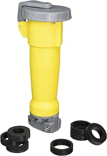 Hubbell Wiring Systems M4100C12 Ship-to-Shore Zytel Super Tough Nylon Watertight Connector Body for Extension Cords/Adapters, 1-1.94" Cord Grip Range, Yellow