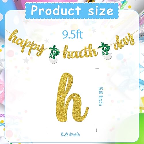 Miniatura 2 de Halodete Cartel de feliz día de escotilla, pancarta de dinosaurio de feliz cumpleaños, baby shower, baby shower, decoración de guirnalda de