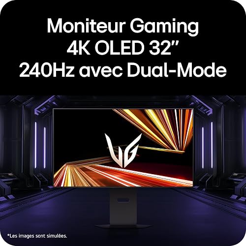 LG Ultragear™ 32GX850A-B.AEU Ecran PC Gaming 32" - Dalle OLED résolution UHD (3840 x 2160), 0,03ms 165Hz, DisplayHDR™400 True Black, DCI-P3 98.5% (CIE1976), FreeSync Premium Pro, G-Sync Compatible - 3