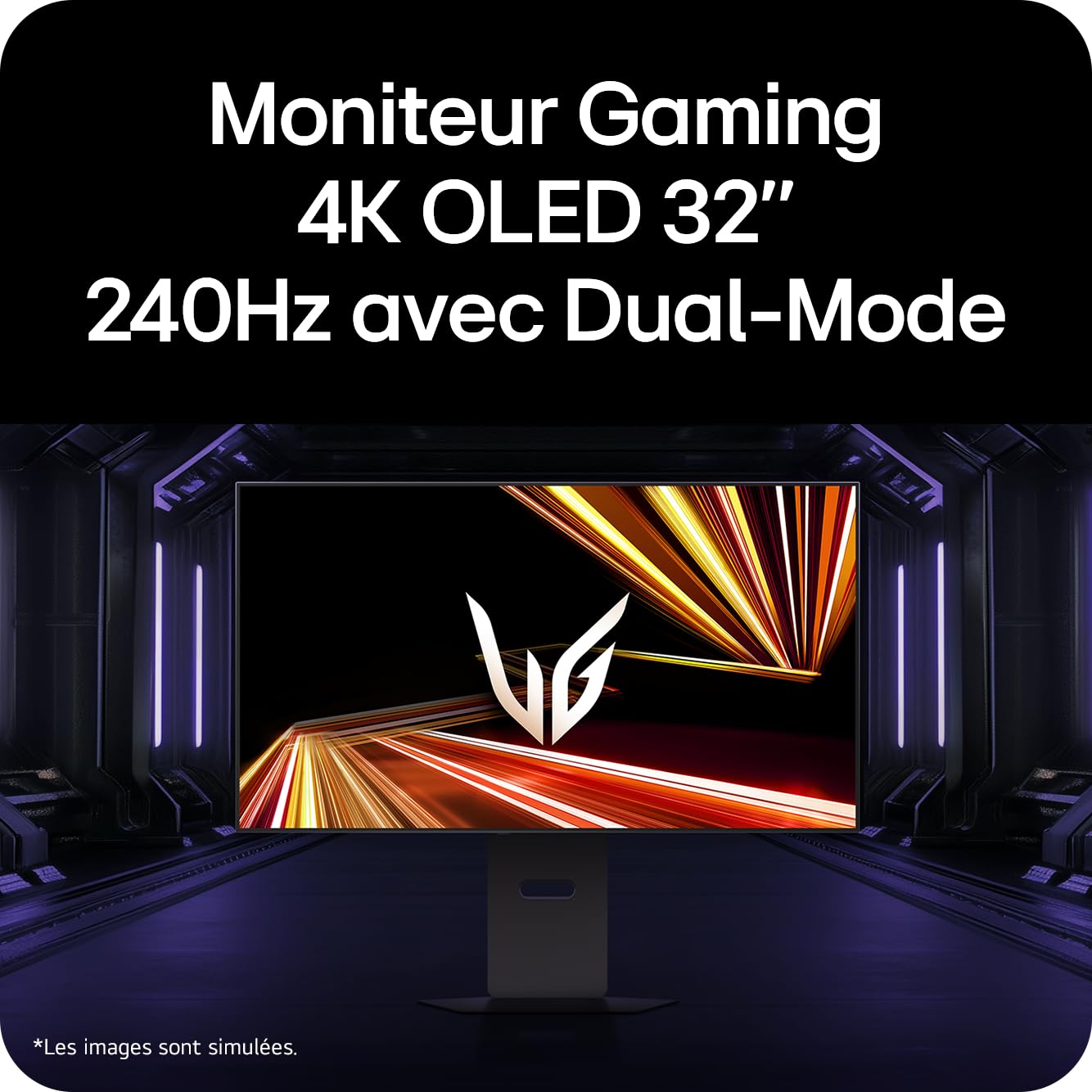 LG Ultragear™ 32GX870A-B.AEU Ecran PC Gaming 32" - Dalle OLED résolution 4K UHD (3840 x 2160), 0,03ms 240Hz, DisplayHDR™400 True Black, DCI-P3 98.5% (CIE1976), FreeSync Premium Pro, G-Sync Compatible