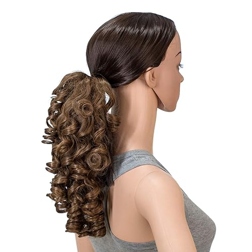 Miniatura 3 de SWACC - Extensiones de cola de caballo de 12 pulgadas con clip de pinza, cabello sintético rizado