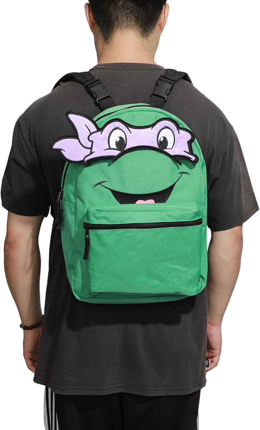 Bioworld Unisex KidsTeenage Mutant Ninja Turtles Interchangeable Characters 16.5" Reversible Backpack (Little Kid/Big Kid) Aop One-Size