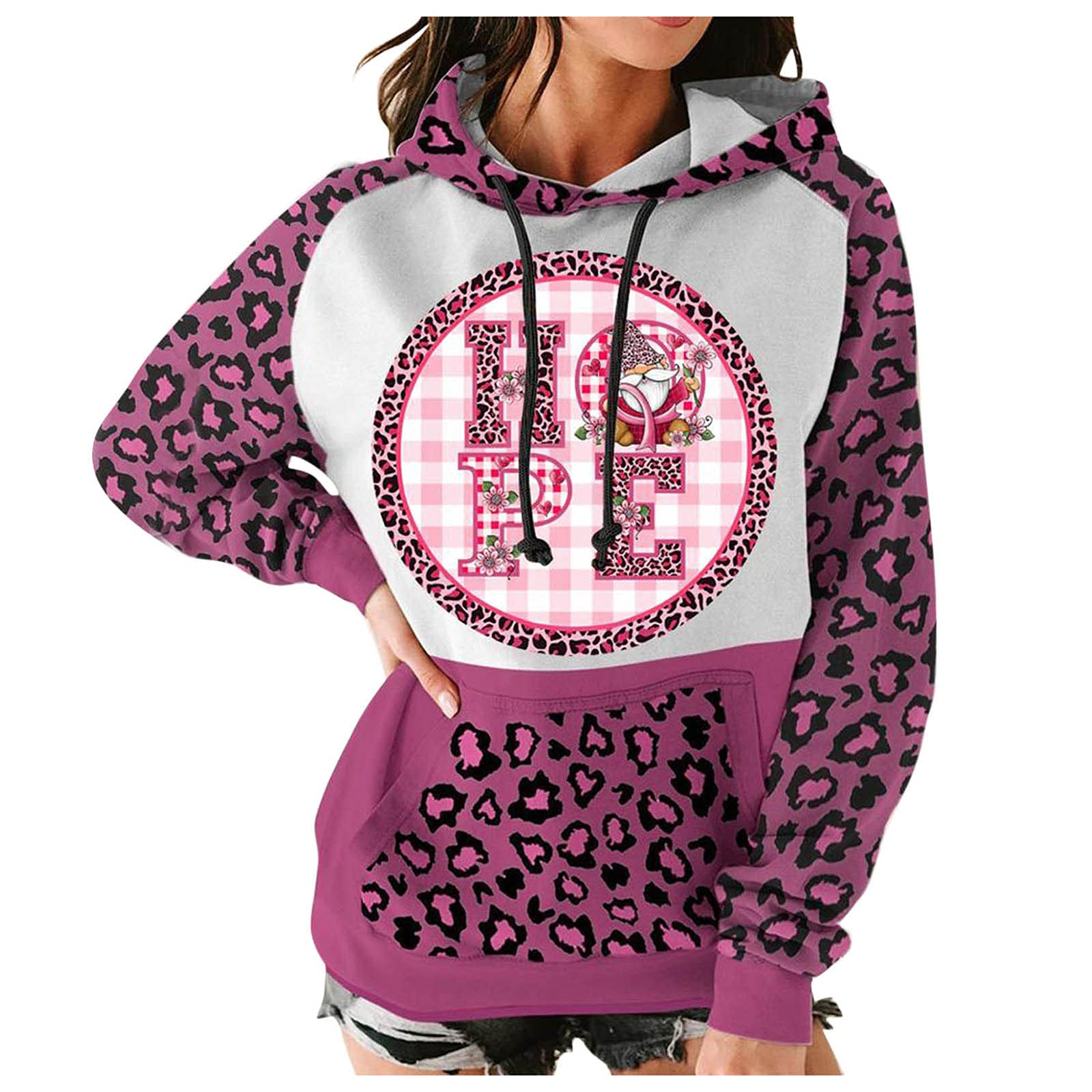 Amazon.com: Graphic Hoodies Women Blouse Drawstring Pocket Long-Sleeved  Hoodie Casual Print Shirt Sweater Purple : Clothing, Shoes u0026 Jewelry