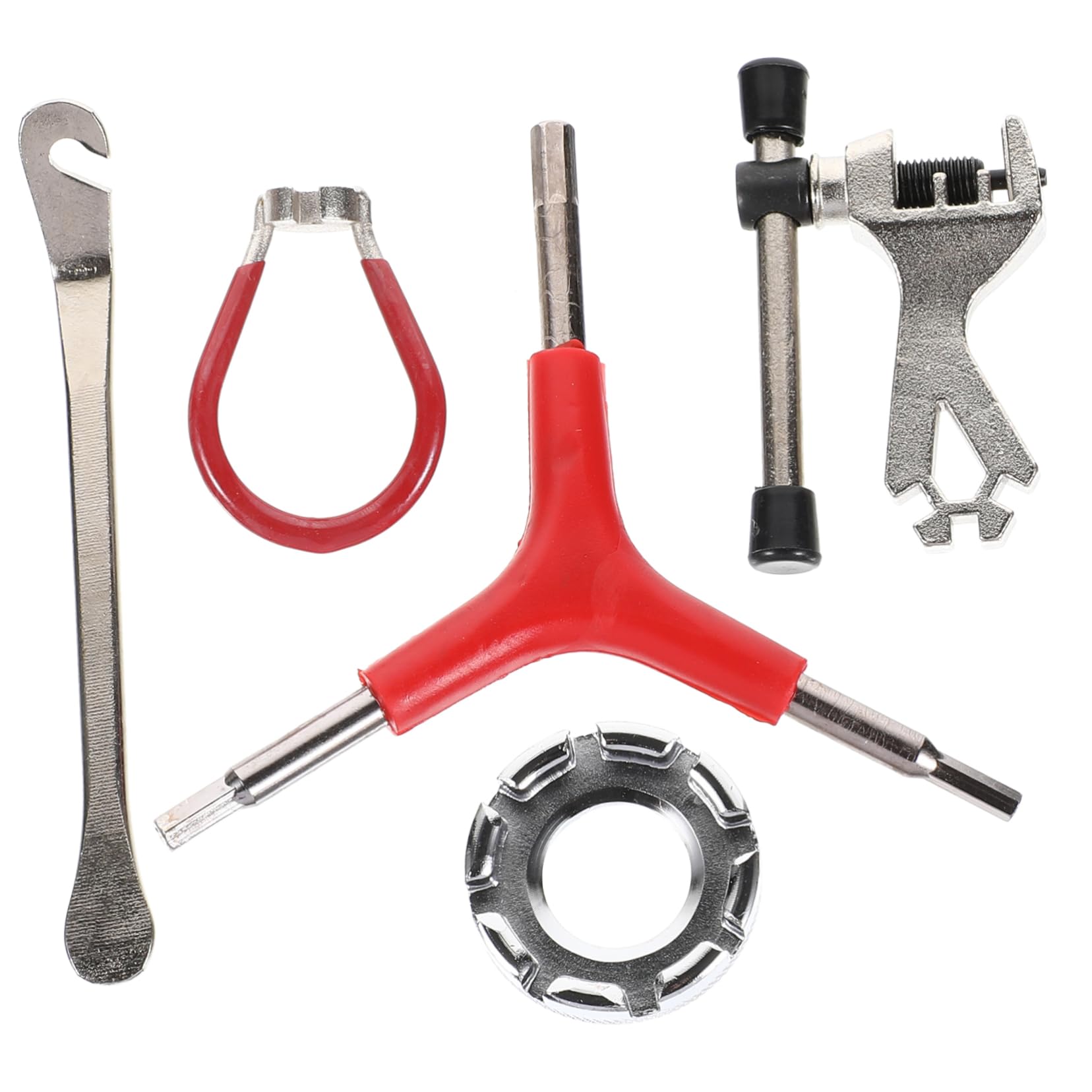 BRIGHTFUFU 1 Set Bike Spoke Tool Part Rim Correct Accessory Multifunctional Bike Repair Kit Bike Tire Lever