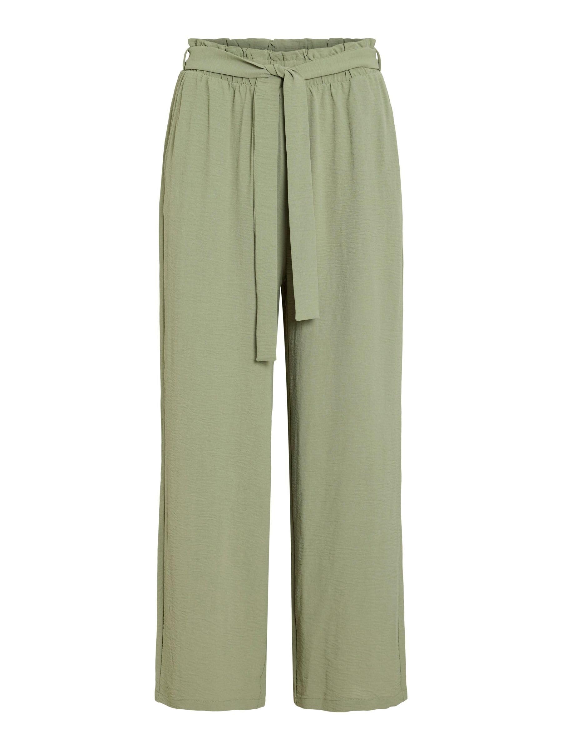 Vila Vijosa Belted Culotte Pants - Noos, Oil Green, 14
