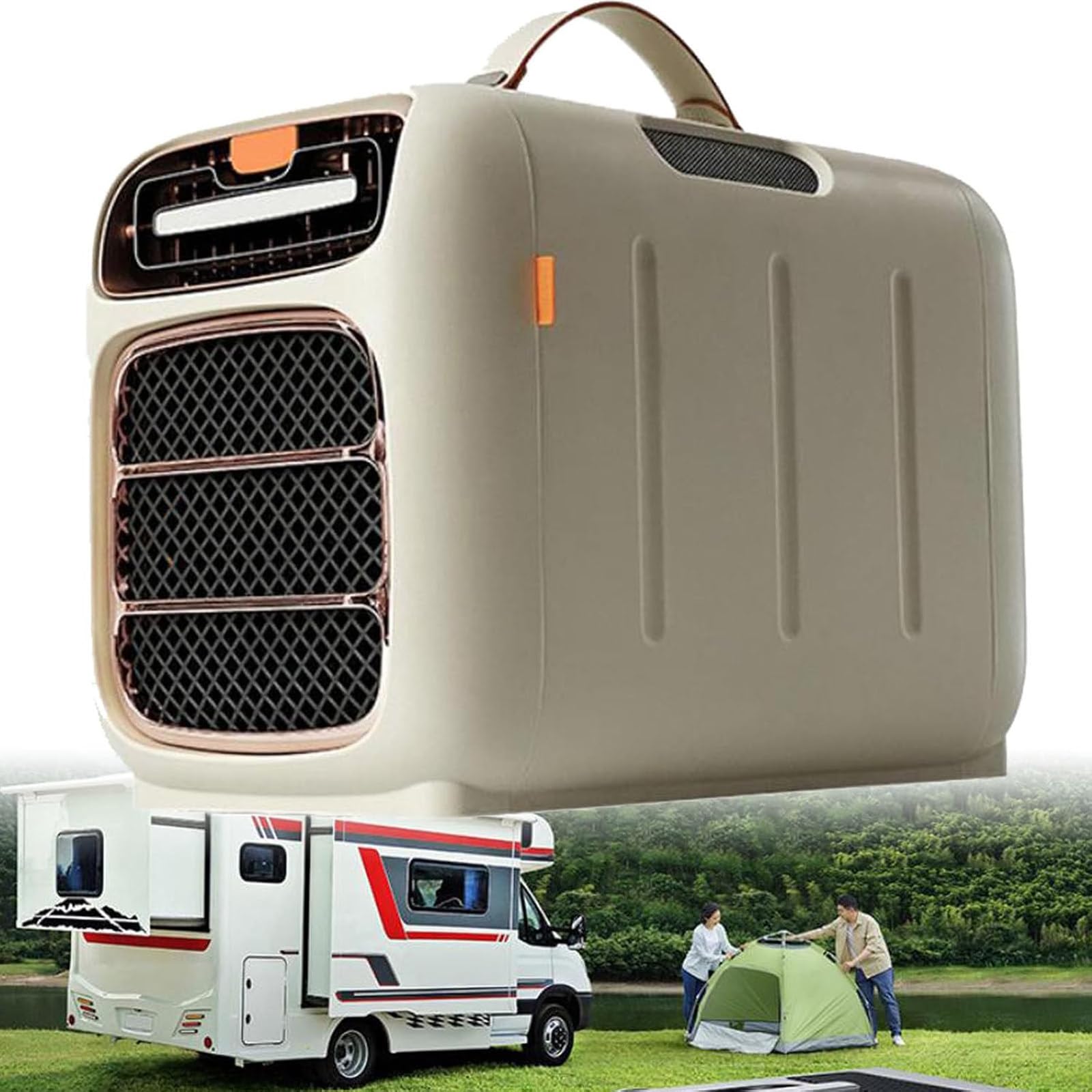 HajMyrdonyx Portable Air Conditioner for Outdoor Camping Travel - RV, Caravan, Motorhome, Tent & Truck, Cooling Heating Dehumidifying, 5000 BTU Fast Cooling Capacity 220VCoolingHeating