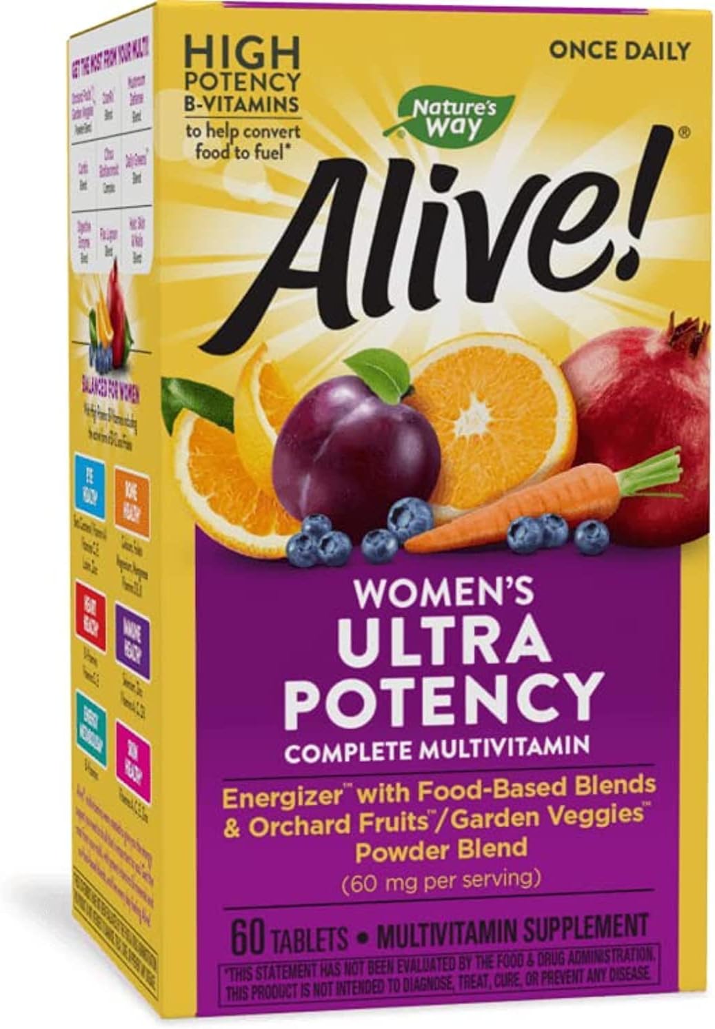 Nature's WayAlive Once Daily Multi-vitamin Ultra Potency - 60 Tablets