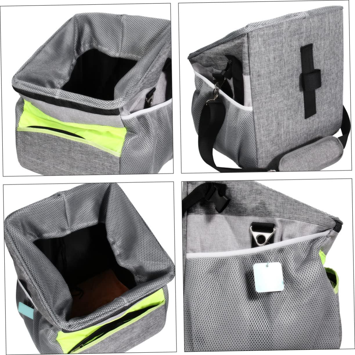 Mikikit Pet Carrier Bag Wheels Dog Carrier for Bike Soft Pet Basket Folding Bike Oxford