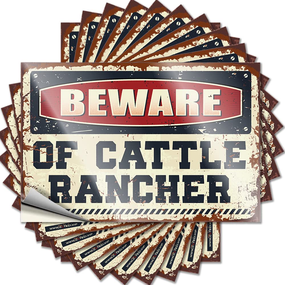 Beauty Sticker - Happy Essentials Cover Beware of Cattle Rancher(8X12CM)