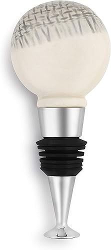 Miniatura 2 de Wish - Tapón para botella de vino de acero inoxidable y gres gris acolchado 4 x 2