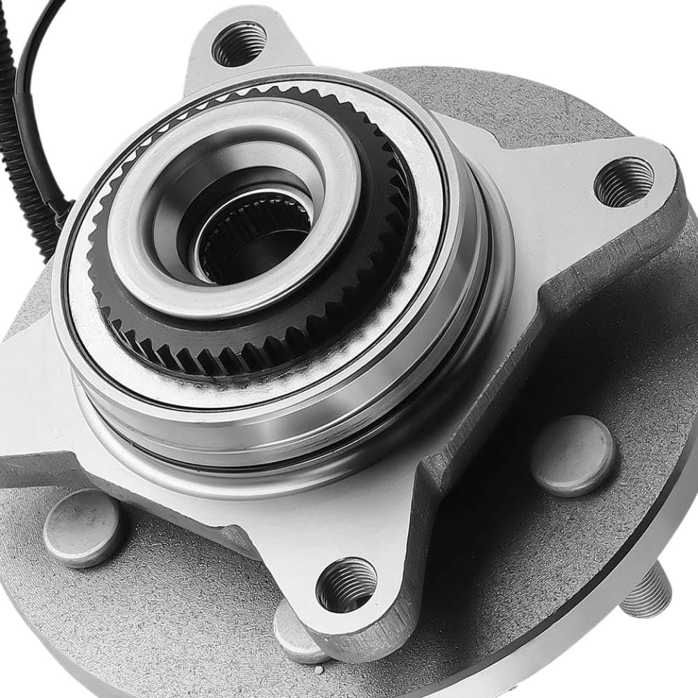 Conjunto de buje y cojinete de rueda delantera con ABS de 6 lengüetas compatible con gasolina 2015 2016 2017 4WD V6 3 5L