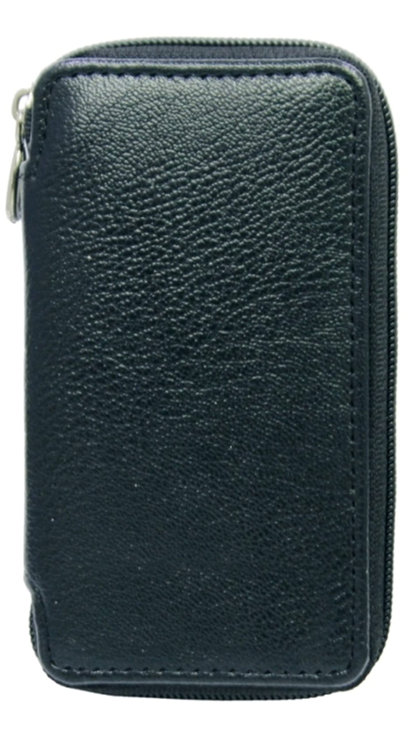 IMPRINT Key Guard/Pouch/Wallet Made of PU Leather Black Colour with 6 Hooks to Hang Keys. Pouch Length 5 Inch