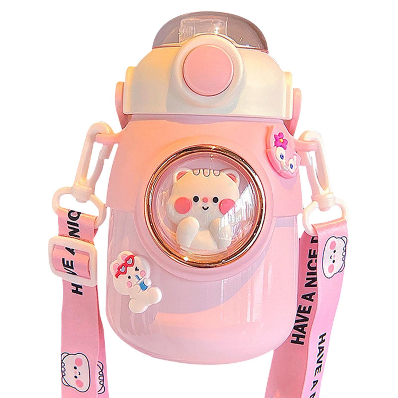 Amazon.co.jp: 魔法瓶ウォーターボトル,ストロー付き素敵なステンレス