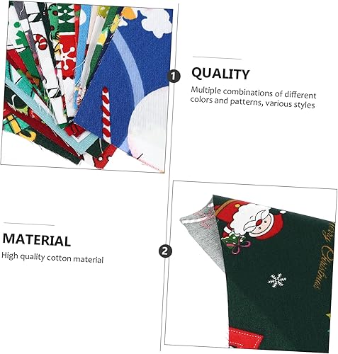 Miniatura 6 de 20 hojas de Navidad hechas a mano Patchwork Navidad Decoración Patchwork Tela Artesanía Navidad Patchwork Tela de Navidad Colcha de Navidad Tela de