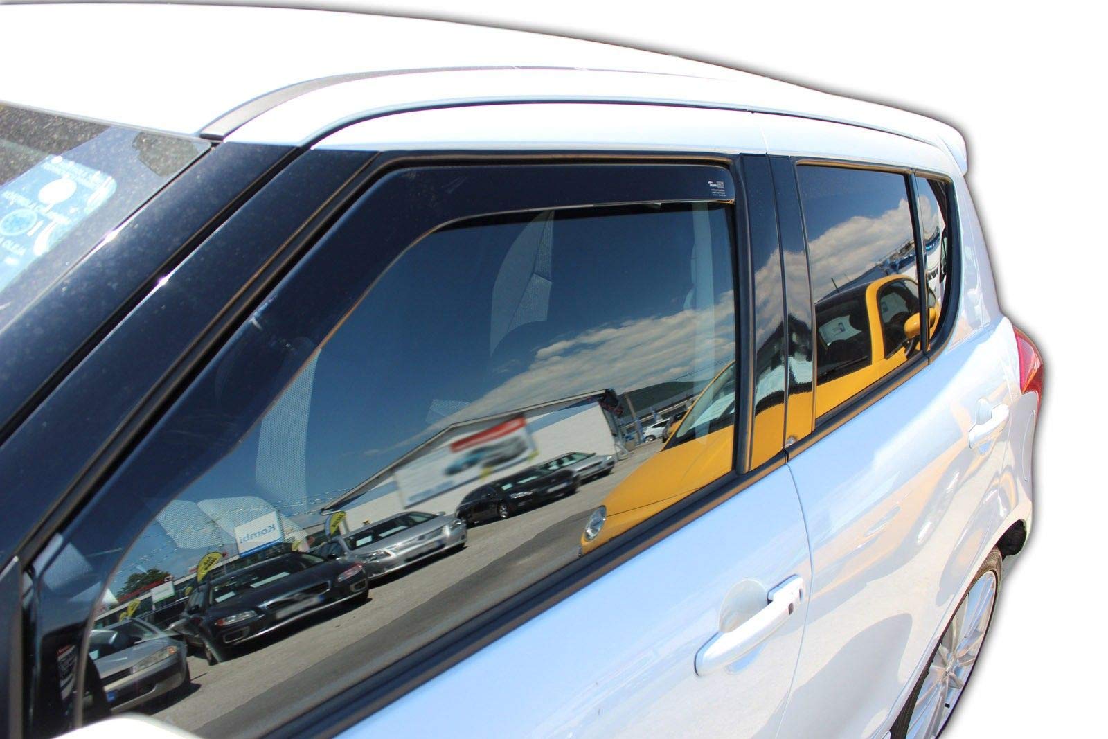 J&J AUTOMOTIVE Windabweiser passend für Suzuki Swift 5-Türer 2010-2017 2tlg, Heko Regenabweiser Vorne Getönt Dunkel Passform