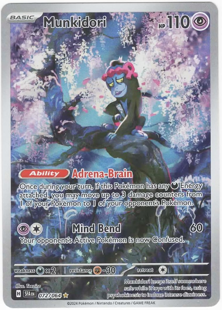 Pokemon – Munkidori 072/064 - Shrouded Fable – Illustration Rare IR – Single Card