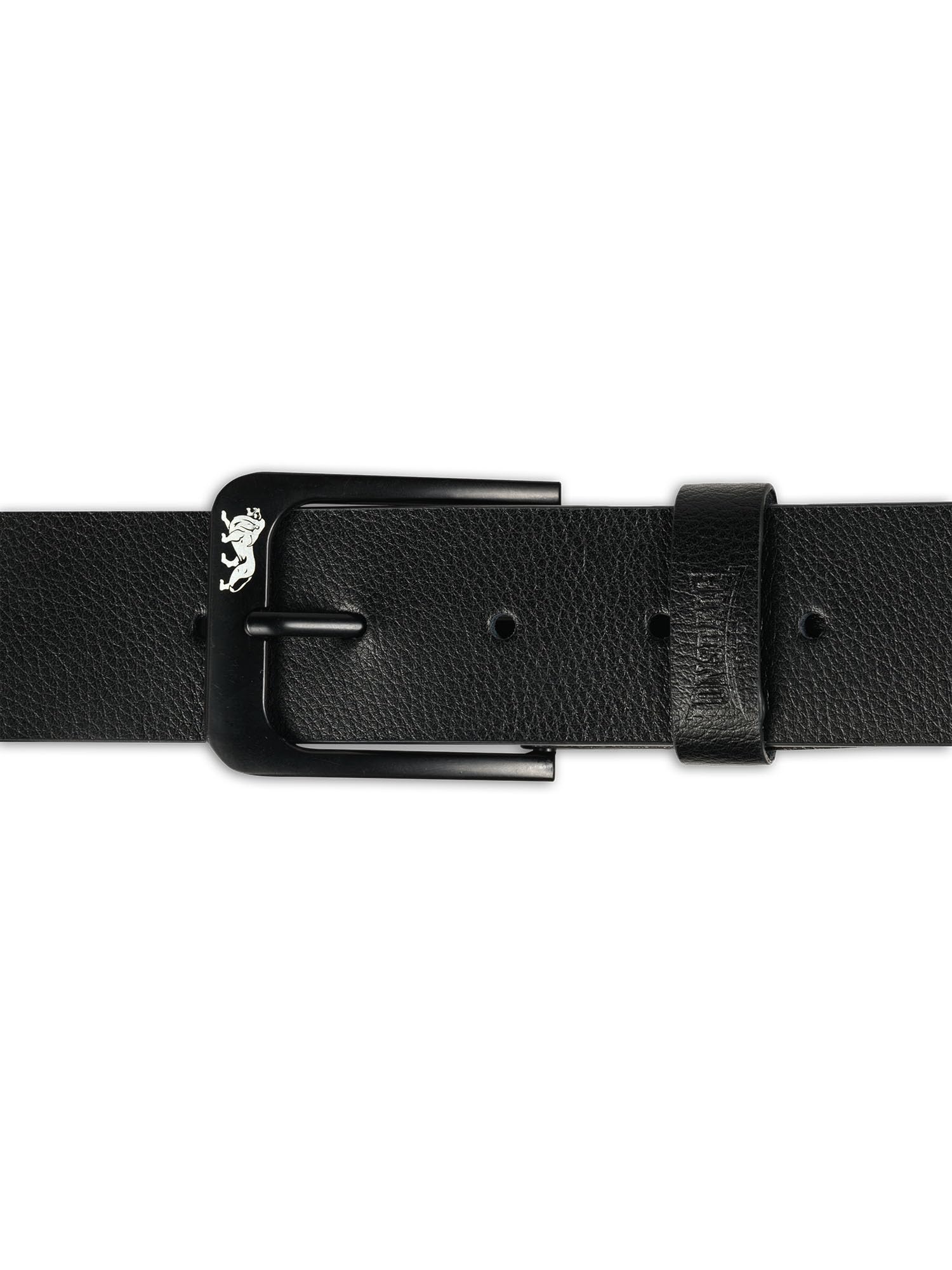 Lonsdale Ceinture unisexe en cuir, noir, 130 cm