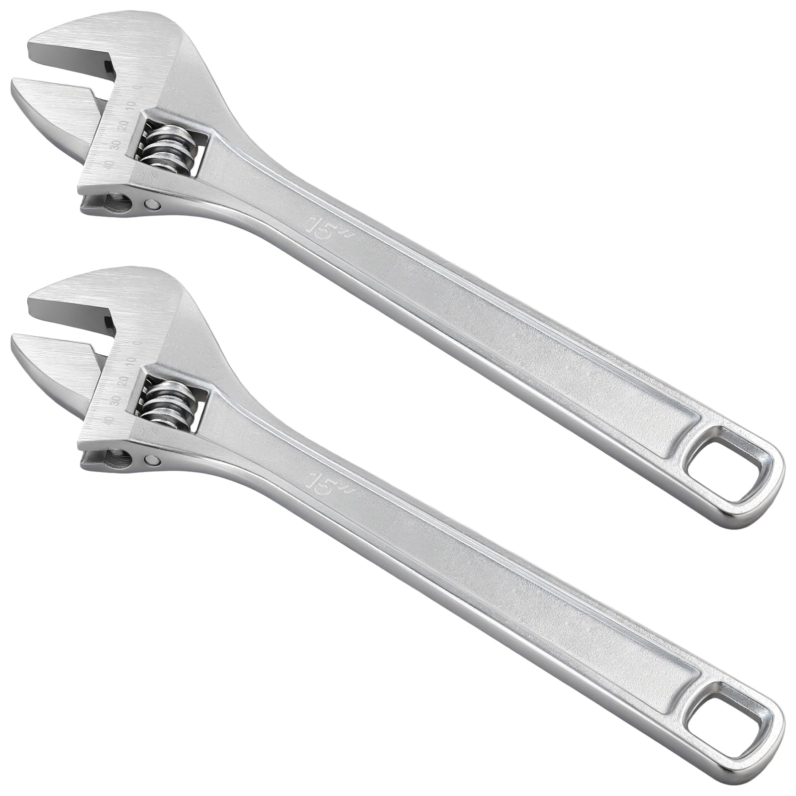 Clé à molette réglables 375mm lot de 2 outils à grande mâchoire de 45mm