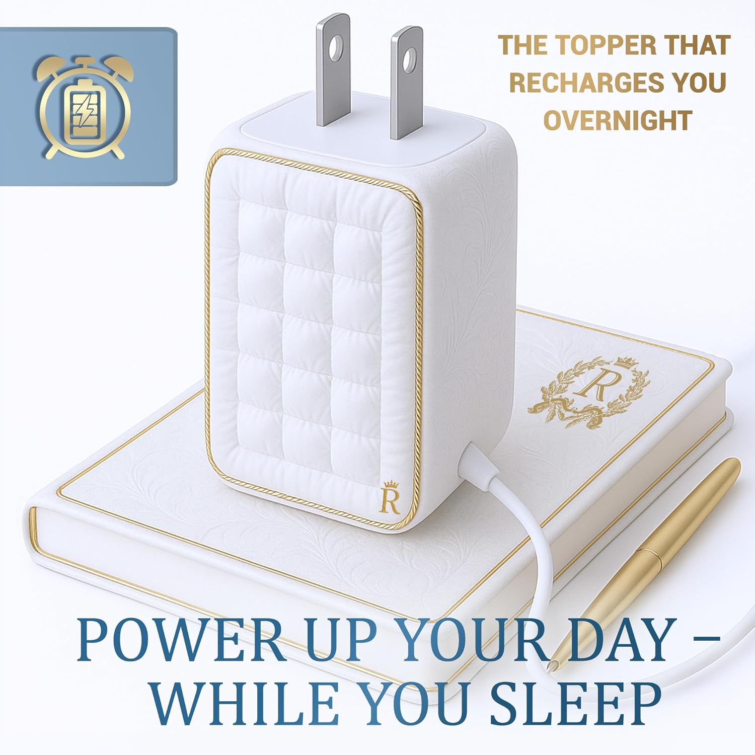 California King Size Mattress Topper - 8-23 Inches Deep Pocket, 400 TC Cotton Extra Thick, Soft Mattress Down Alternative Fill Cover Cooling Overfilled 1400GSM