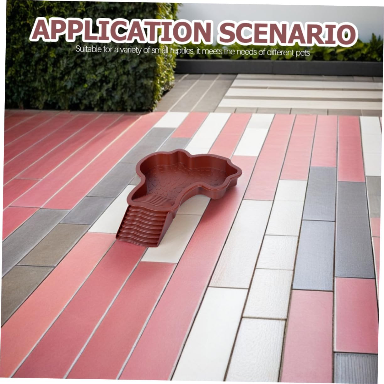 Toyvian 2 Pezzi d Acqua per Tartarughe con Antiscivolo Vasca Bagnatura per Rettili Piccoli Piattaforma per Crogiolarsi e Arrampicata Materiale Facile da Pulire per Habitat
