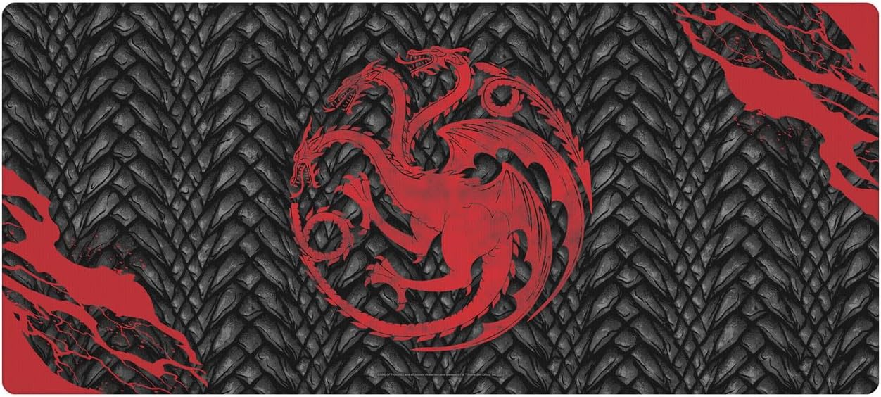 Head Case Designs Officially Licensed HBO Game of Thrones House Targaryen Graphic Art 37.4 x 15.75 x 0.16 inches (900 x 400 mm) - XL Gaming Office Desk PC Keyboard Mouse Mat Pad image 2