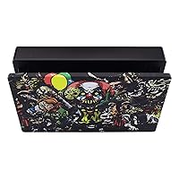 Vista 7 de eXtremeRate Custom Soft Touch Grip Faceplate for Nintendo Switch Dock, Scary Party Patterned DIY Replacement Housing Shell for Nintendo Switch Dock