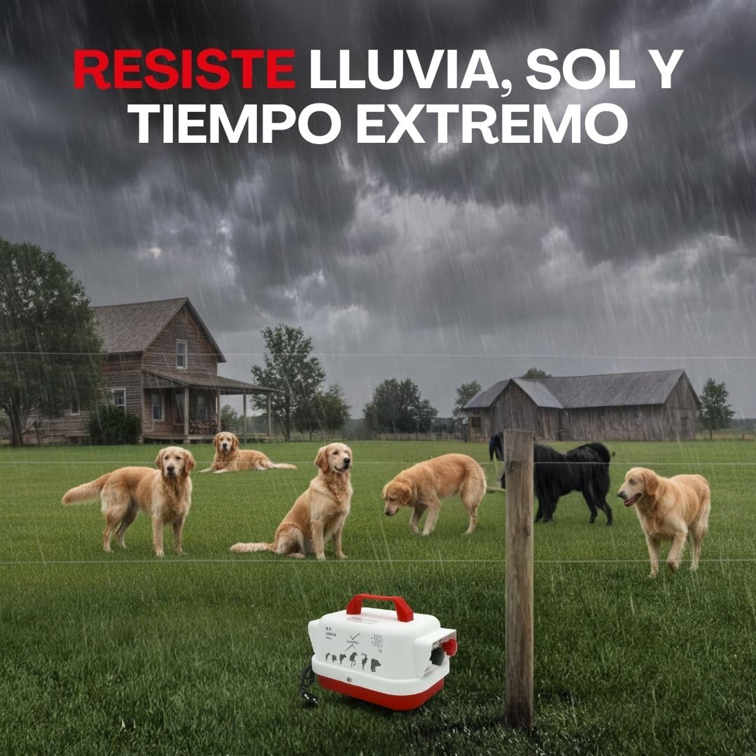 Llampec Pastor Eléctrico 01 Guarda Can con Conexión a Red 230v – 2,5 J - 9.000 V - 15 km de Alcance – Cerca eléctrica Para Perros, Caballos, Cerdos y Vacas – Fabricado en España