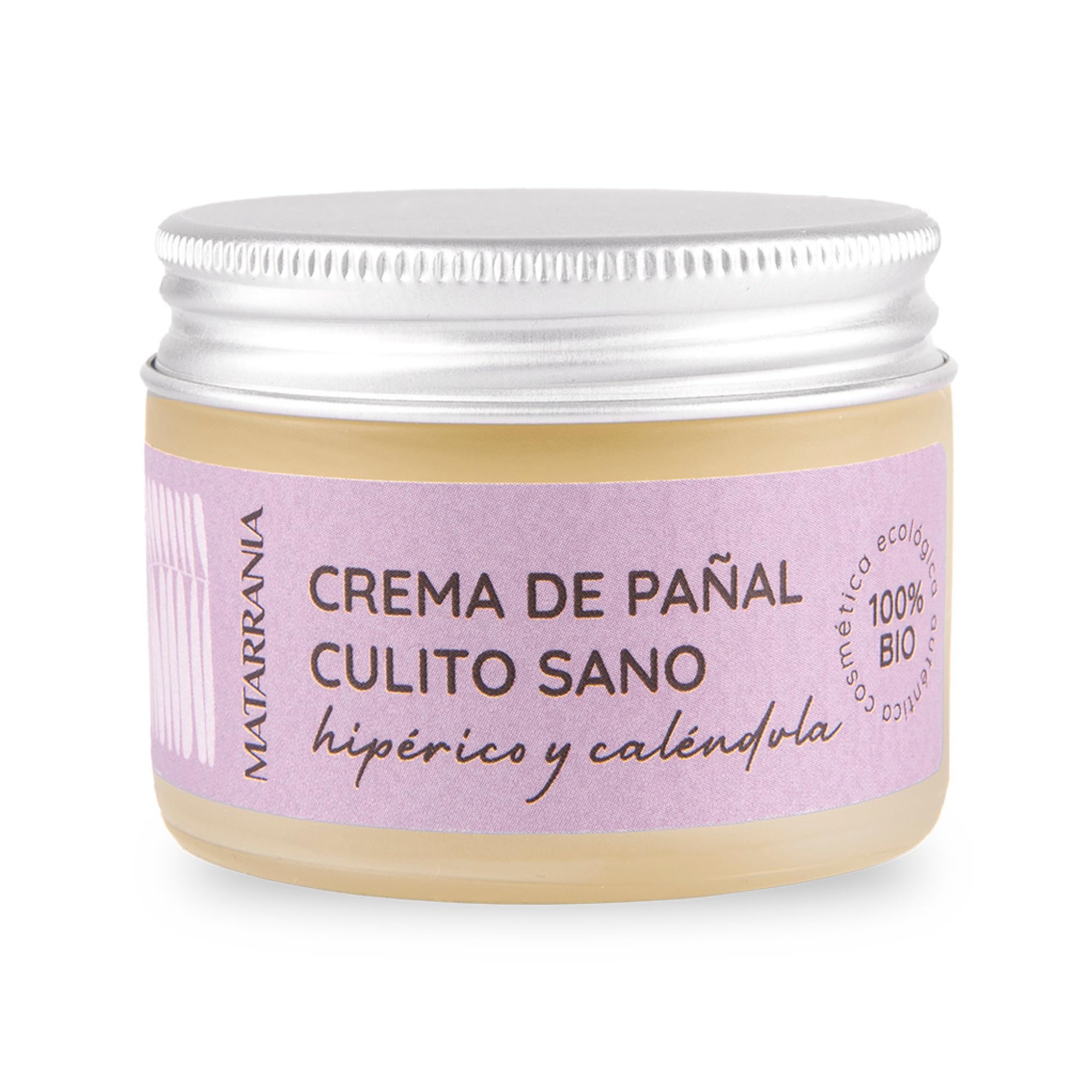 MATARRANIA Crema de Pañal Culito Sano Bebé 100% Natural y Ecológica BIO, Pasta al Agua Natural Recién Nacido, Crema Culito Bebé Dermatitis del Pañal, Protege, Calma y Regenera, Sin Aceites Esenciales