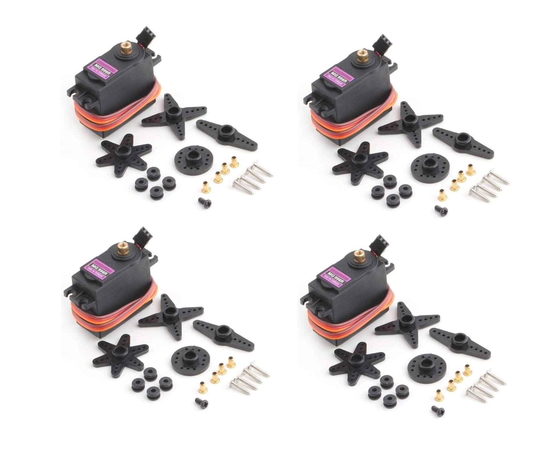 INVENTO 4Pcs MG996R Metal Geared Servo Motor 15Kg-cm Torque For Quadcopter RC Plane Helicopter Boat Car (B08K3QSNJ9) Amazon Price History, Amazon Price Tracker