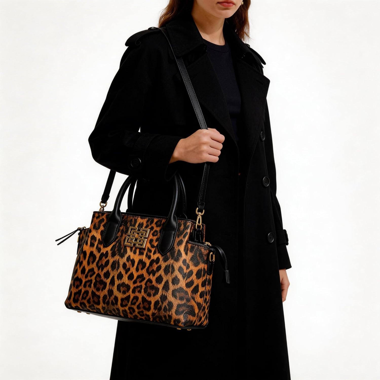 Women's Leopard Print Hobo Bag Set with Wristlet – PU Leather Casual Shoulder Crossbody Purse for Daily Use, Work & Travel