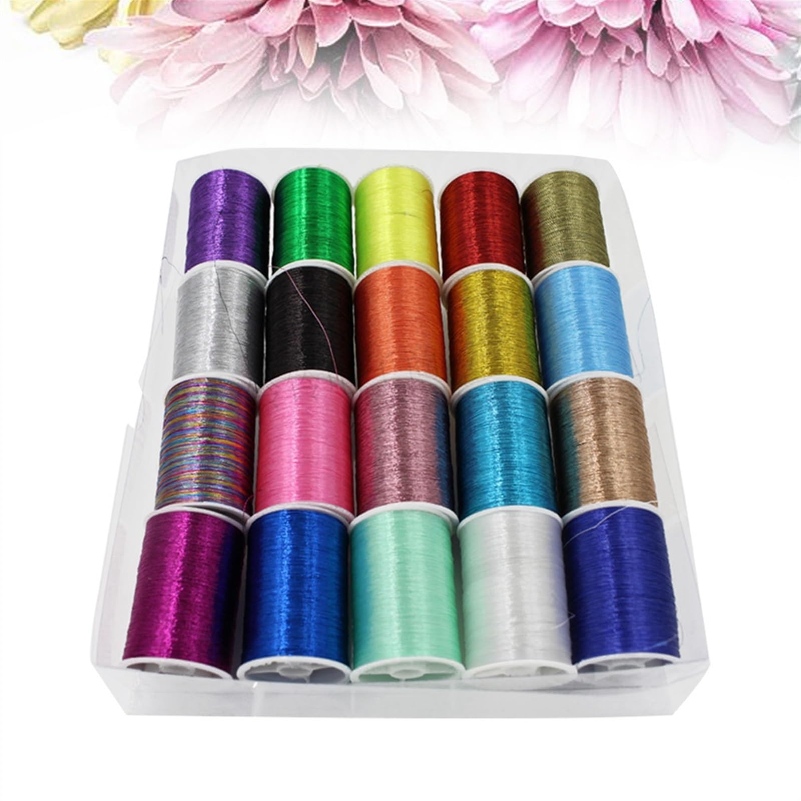 KeuLen Hilos for Punto de Cruz, Kits de Bordado, Hilo for Acolchado, Hilo de Mano, Bobina, Hilo for máquina de Bordar, Juego de Hilos metálicos. for Tejer y Coser.
