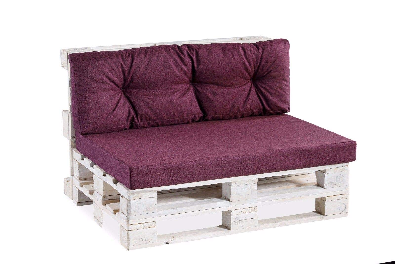 Cojines para palets Cojines para palets PPF (Respaldo 120x60 Acolchado, Violeta)