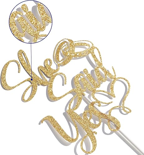 Miniatura 6 de She Said Yes - Decoración para tartas de compromiso, despedida de soltera, boda, compromiso, despedida de soltera, decoración de fiesta de despedida