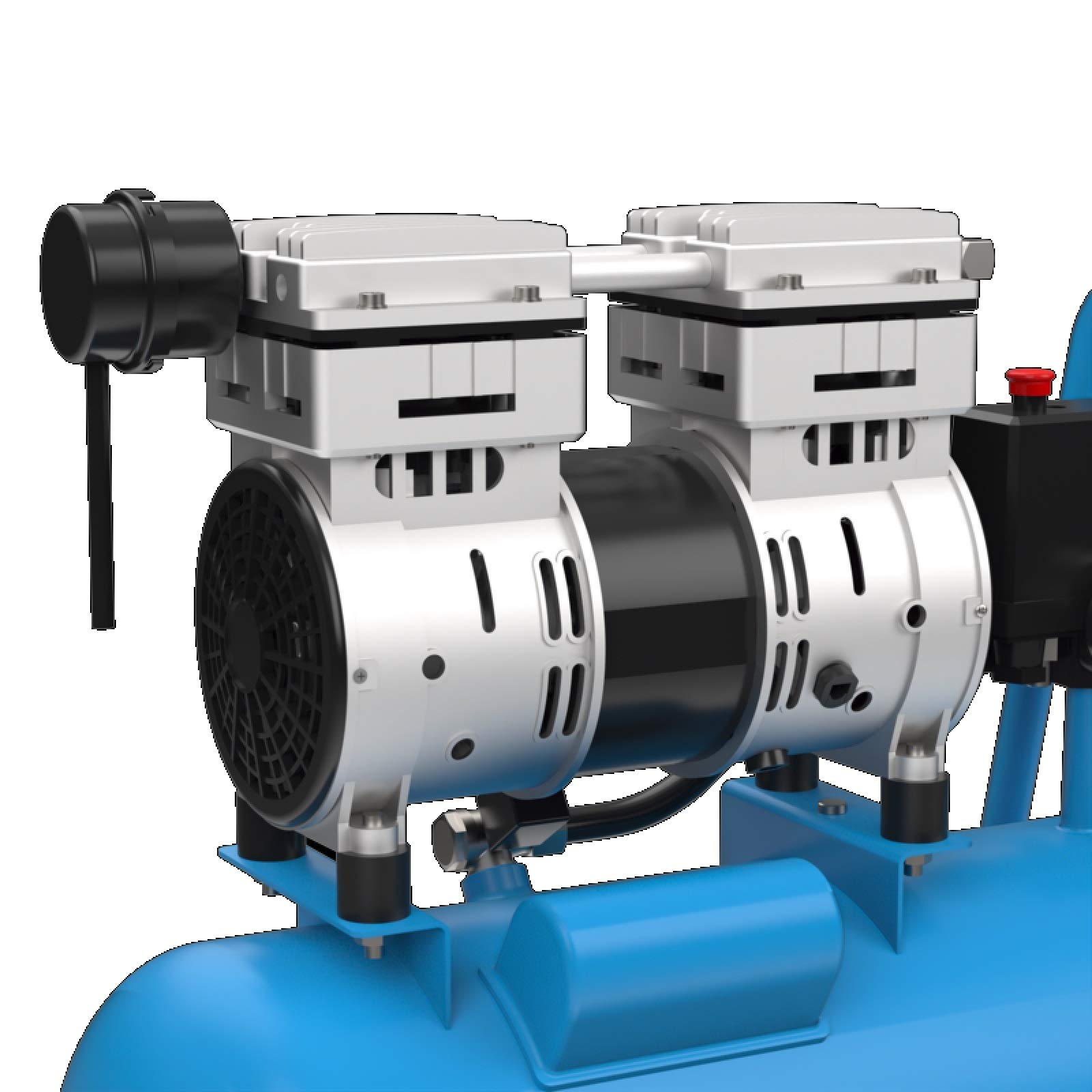 Güde Compressore Airpower 150/8/24 Silent (senza olio, silenzioso, max. 8 bar, 1100 W, caldaia da 24 l, eff. quantità di consegna 130 l/min, riduttore di pressione, 2 manometro, valvola di sicurezza e