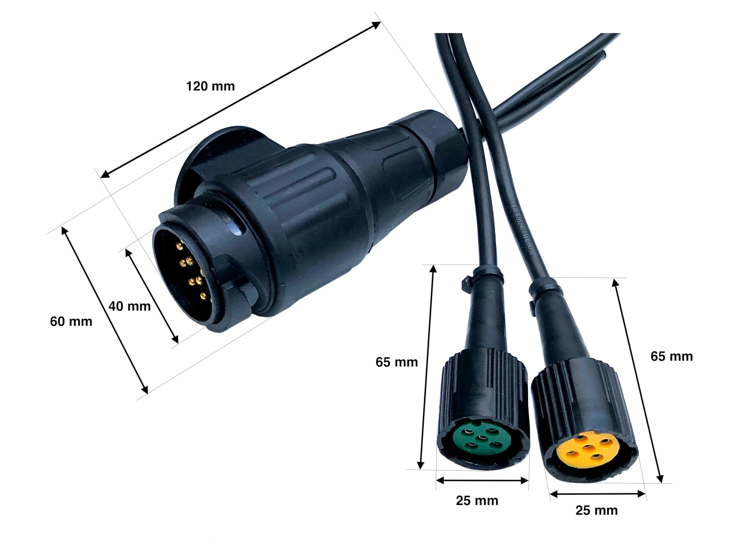 Set 2 Fanali Posteriori Rimorchio con Connettore Baionetta o Cavo 13 Poli 4-9 m, Luce Stop Freccia Retromarcia Fendinebbia, Omologazione E9, per Rimorchio Caravan Camion