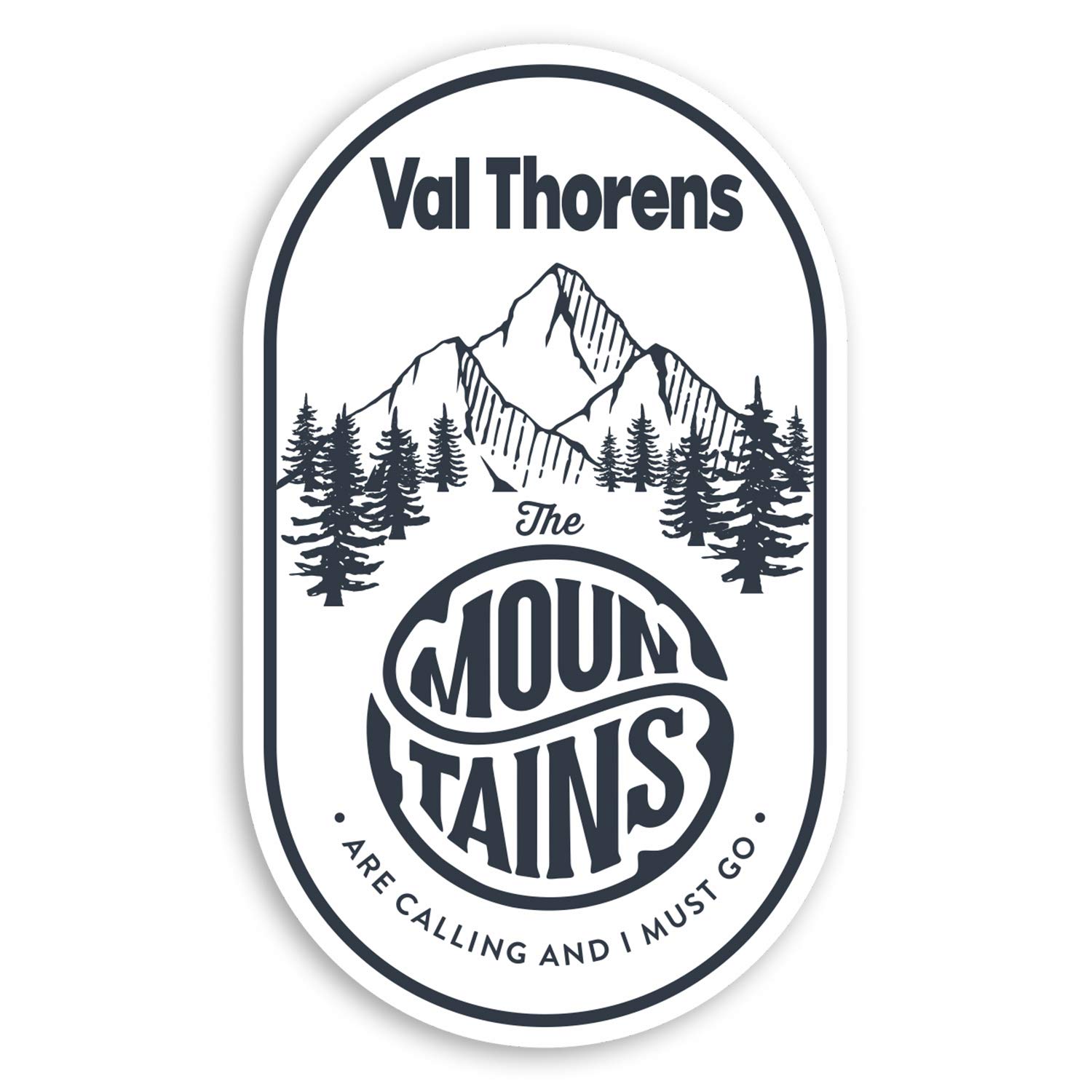 Destination Vinyl Ltd Multi 2 X 10Cm Val Thorens France Vinyl Stickers - Ski Travel Luggage Sticker #31212 (10Cm Tall)
